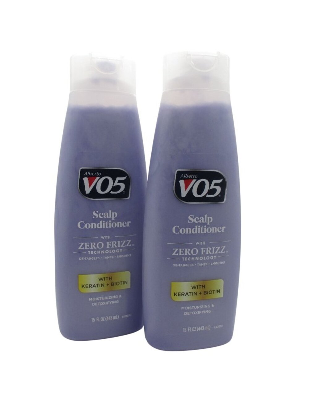 ( 2 ) VO5 Hair Care Zero Frizz w KERATIN & BIOTIN SCALP CONDITIONER 15 oz. Each